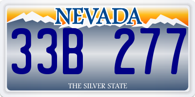 NV license plate 33B277
