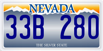 NV license plate 33B280
