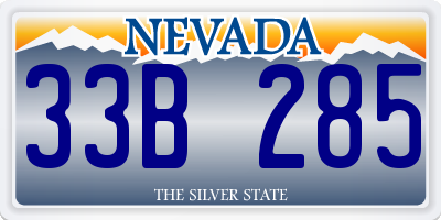 NV license plate 33B285