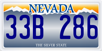 NV license plate 33B286