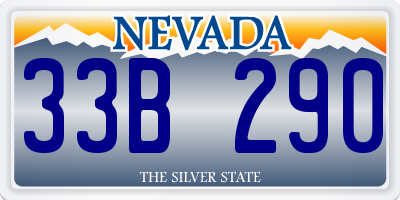 NV license plate 33B290