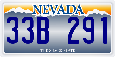 NV license plate 33B291