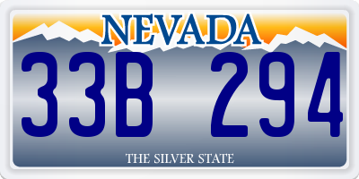 NV license plate 33B294