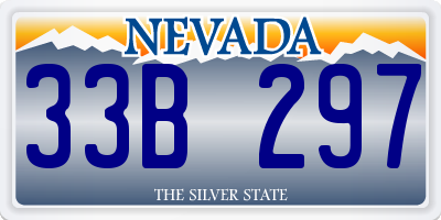 NV license plate 33B297
