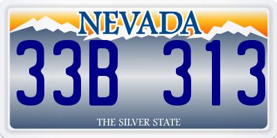 NV license plate 33B313