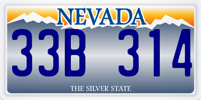 NV license plate 33B314