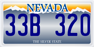 NV license plate 33B320