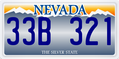 NV license plate 33B321