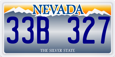 NV license plate 33B327