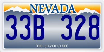 NV license plate 33B328