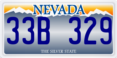 NV license plate 33B329