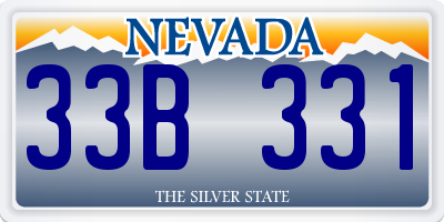 NV license plate 33B331