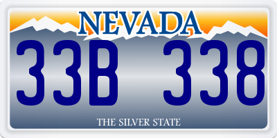 NV license plate 33B338