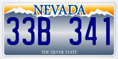 NV license plate 33B341