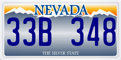 NV license plate 33B348