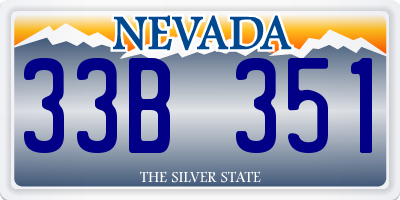 NV license plate 33B351