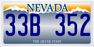 NV license plate 33B352