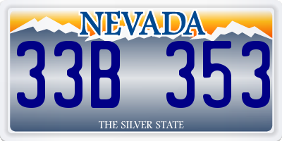 NV license plate 33B353