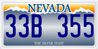 NV license plate 33B355