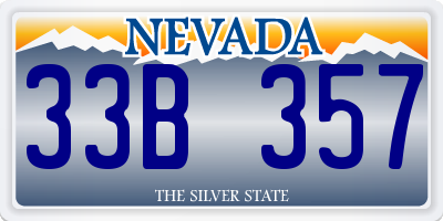 NV license plate 33B357