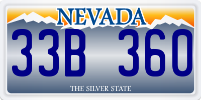 NV license plate 33B360
