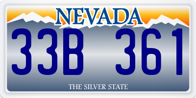 NV license plate 33B361