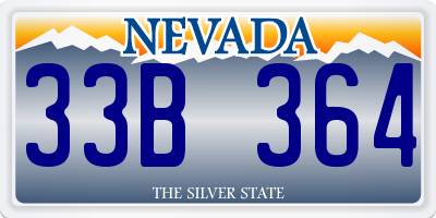 NV license plate 33B364