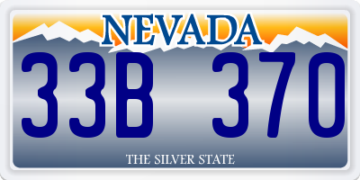 NV license plate 33B370