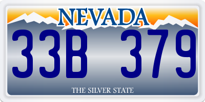 NV license plate 33B379