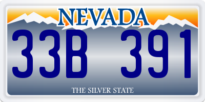 NV license plate 33B391