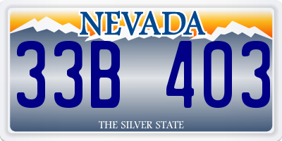 NV license plate 33B403
