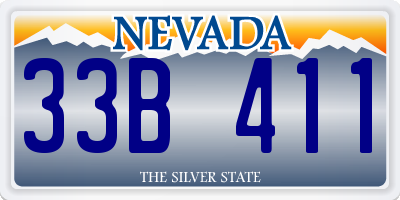 NV license plate 33B411