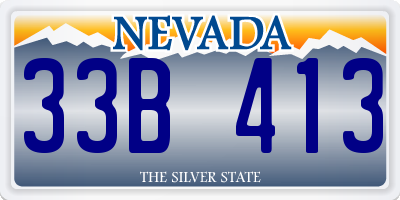 NV license plate 33B413