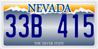 NV license plate 33B415