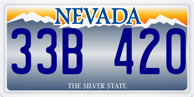 NV license plate 33B420