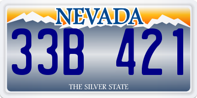 NV license plate 33B421