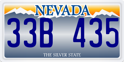 NV license plate 33B435