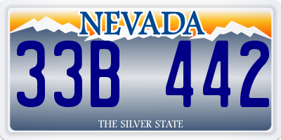 NV license plate 33B442
