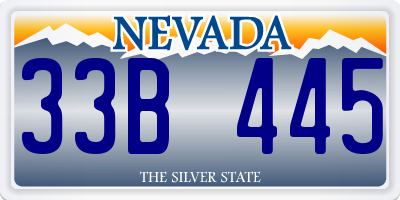 NV license plate 33B445