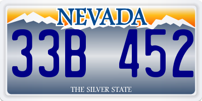 NV license plate 33B452