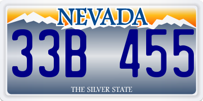 NV license plate 33B455