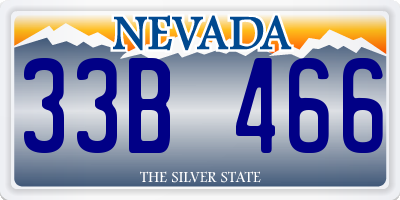NV license plate 33B466