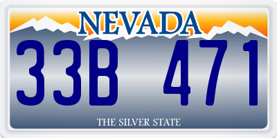 NV license plate 33B471