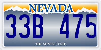 NV license plate 33B475