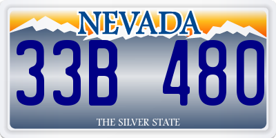 NV license plate 33B480