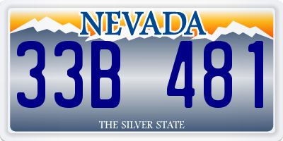 NV license plate 33B481