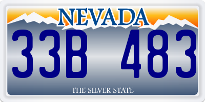 NV license plate 33B483