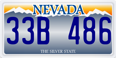 NV license plate 33B486
