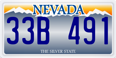 NV license plate 33B491