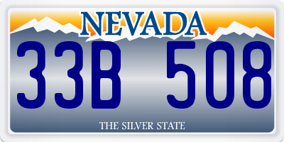 NV license plate 33B508